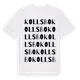 White t-shirt med Kollsbo ordlek t-shirt
