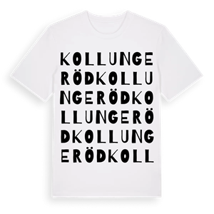 Kollungeröd ordlek t-shirt – ekologisk bomull t-shirt från Pinshirt