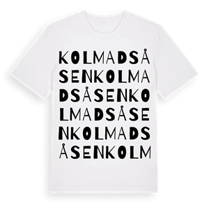 Kolmadsåsen ordlek t-shirt – ekologisk bomull t-shirt från Pinshirt