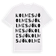 White t-shirt med Kolmesjö ordlek t-shirt