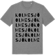 Mid Heather Gray t-shirt med Kolmesjö ordlek t-shirt