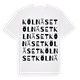 White t-shirt med Kölnäset ordlek t-shirt