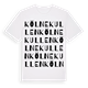 White t-shirt med Kölnekullen ordlek t-shirt