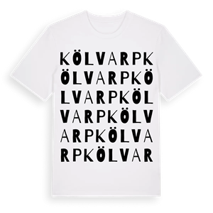 Kölvarp ordlek t-shirt – ekologisk bomull t-shirt från Pinshirt