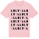 Pink Cotton t-shirt med Kolvik ordlek t-shirt