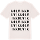 Vintage White t-shirt med Kolvik ordlek t-shirt