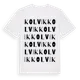 White t-shirt med Kolvik ordlek t-shirt