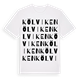 White t-shirt med Kölviken ordlek t-shirt