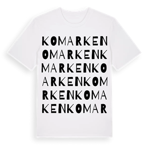 Komarken ordlek t-shirt – ekologisk bomull t-shirt från Pinshirt