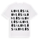 Komlösa ordlek t-shirt
