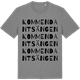 Mid Heather Gray t-shirt med Kommendantsängen ordlek t-shirt