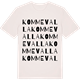 Vintage White t-shirt med Kommevalla ordlek t-shirt