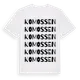 White t-shirt med Komossen ordlek t-shirt