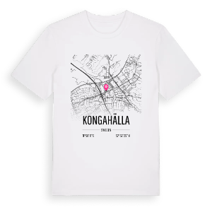 Kongahälla karta t-shirt – ekologisk bomull t-shirt från Pinshirt