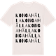 Vintage White t-shirt med Kongahälla ordlek t-shirt