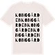 Vintage White t-shirt med Konggården ordlek t-shirt