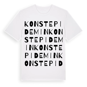 Konstepidemin ordlek t-shirt – ekologisk bomull t-shirt från Pinshirt
