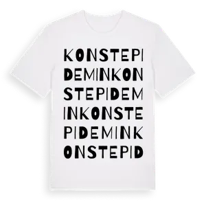 Konstepidemin ordlek t-shirt – ekologisk bomull t-shirt från Pinshirt