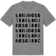 Mid Heather Gray t-shirt med Konungsgärde ordlek t-shirt