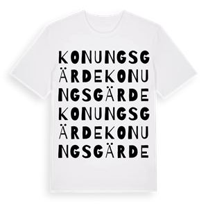 Konungsgärde ordlek t-shirt – ekologisk bomull t-shirt från Pinshirt