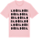 Pink Cotton t-shirt med Koön ordlek t-shirt