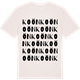 Vintage White t-shirt med Koön ordlek t-shirt