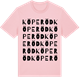 Pink Cotton t-shirt med Köperöd ordlek t-shirt