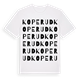 White t-shirt med Koperud ordlek t-shirt