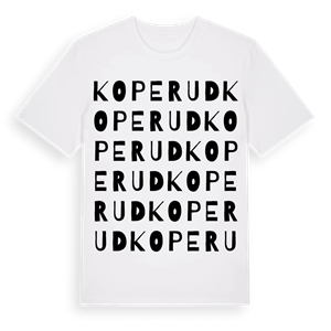 Koperud ordlek t-shirt – ekologisk bomull t-shirt från Pinshirt