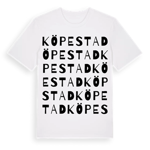Köpestad ordlek t-shirt – ekologisk bomull t-shirt från Pinshirt