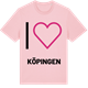 Pink Cotton t-shirt med Jag älskar Köpingen t-shirt stort tryck
