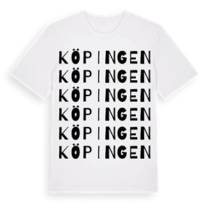 Köpingen ordlek t-shirt – ekologisk bomull t-shirt från Pinshirt