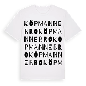 Köpmannebro ordlek t-shirt – ekologisk bomull t-shirt från Pinshirt