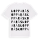 White t-shirt med Kopparås ordlek t-shirt