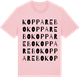 Pink Cotton t-shirt med Kopparebo ordlek t-shirt