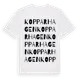 White t-shirt med Kopparhagen ordlek t-shirt