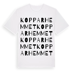 Kopparhemmet ordlek t-shirt – ekologisk bomull t-shirt från Pinshirt