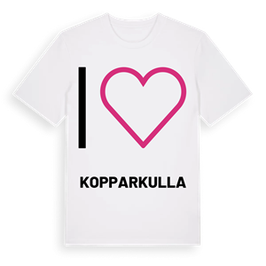 Jag älskar Kopparkulla t-shirt stort tryck – ekologisk bomull t-shirt från Pinshirt
