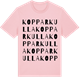 Pink Cotton t-shirt med Kopparkulla ordlek t-shirt