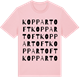 Pink Cotton t-shirt med Koppartoft ordlek t-shirt