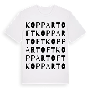Koppartoft ordlek t-shirt – ekologisk bomull t-shirt från Pinshirt