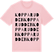 Pink Cotton t-shirt med Kopparudden ordlek t-shirt