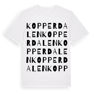 Kopperdalen ordlek t-shirt – ekologisk bomull t-shirt från Pinshirt
