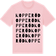 Pink Cotton t-shirt med Kopperöd ordlek t-shirt