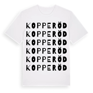 Kopperöd ordlek t-shirt – ekologisk bomull t-shirt från Pinshirt