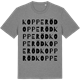 Mid Heather Gray t-shirt med Kopperöd ordlek t-shirt