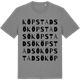 Mid Heather Gray t-shirt med Köpstadsö ordlek t-shirt
