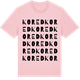 Pink Cotton t-shirt med Kored ordlek t-shirt