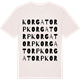 Vintage White t-shirt med Korgatorp ordlek t-shirt