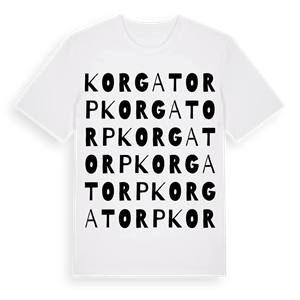 Korgatorp ordlek t-shirt – ekologisk bomull t-shirt från Pinshirt